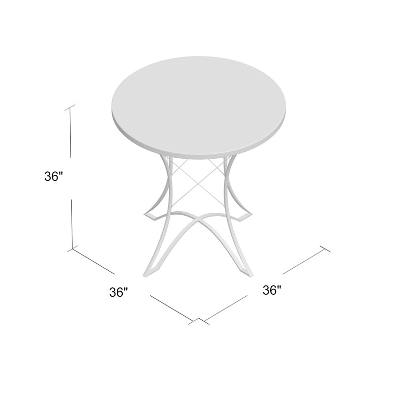 Trent Austin Design® Konieczny Round Solid Wood Top Metal Base Dining